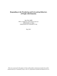 Responding to the Wandering and Exit-seeking Behaviors of ...