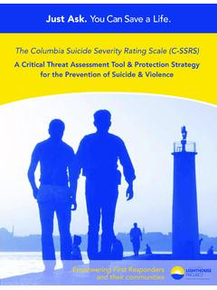 The Columbia Suicide Severity Rating Scale (C-SSRS)