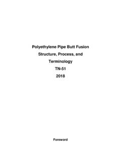 TN-51 Polyethylene Pipe Butt Fusion Structure, …