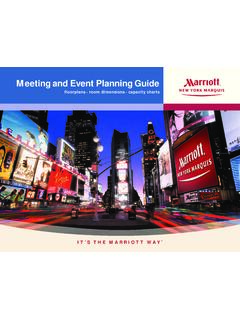 Meeting and Event Planning Guide - nymarriottmarquis.com