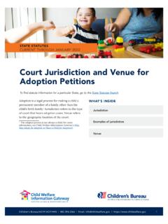 Court Jurisdiction and Venue for Adoption Petitions