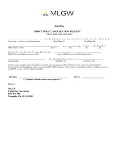 MLGW AutoPay Cancelation Form