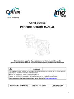 CFHN SERIES PRODUCT SERVICE MANUAL - Imo …