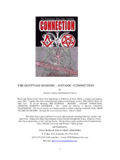 THE EGYPTIAN MASONIC - SATANIC -CONNECTION