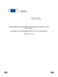 Annual Report on the Implementation of the EU-Korea Free ...