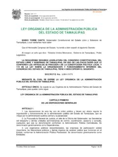 LEY ORG&#193;NICA DE LA ADMINISTRACI&#211;N ... - …