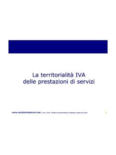 La territorialit&#224; IVA delle prestazioni di servizi