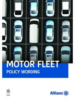 Motor Fleet Policy Wording - Allianz