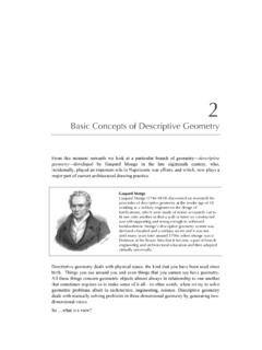 Basic Concepts of Descriptive Geometry
