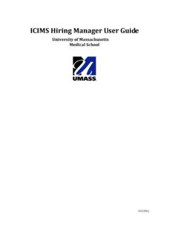 ICIMS Hiring Manager User Guide