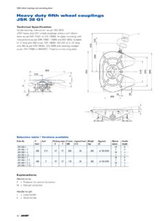 Heavy duty ﬁfth wheel couplings JSK 38 G1 - JOST