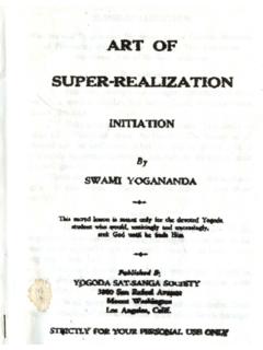 The Art Of Super-Realization by Swami Yogananda