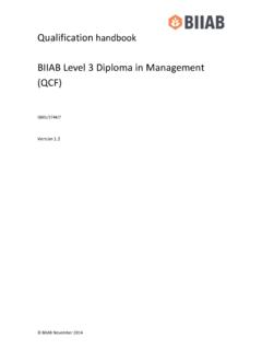 BIIAB Level 3 Diploma in Management (QCF)