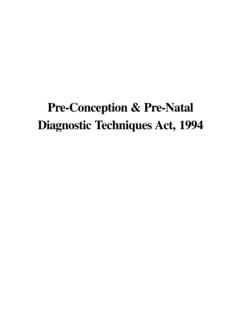 Pre-Conception &amp; Pre-Natal Diagnostic Techniques Act, 1994