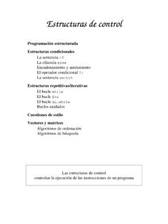 Estructuras de control - Universidad de Granada