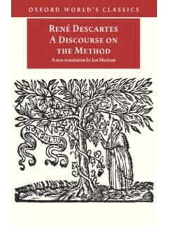 Discourse on the Method Meditations