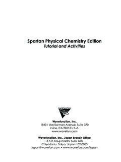 Spartan Physical Chemistry Edition - Universit&#233; du Qu&#233;bec