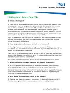 NHS Pensions - Scheme Pays FAQs