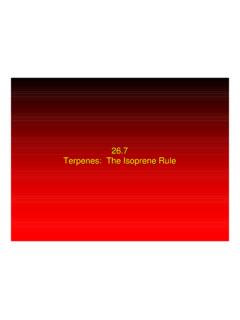 26.7 Terpenes: The Isoprene Rule - Columbia University