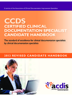 CERTIFIED CLINICAL DOCUMENTATION …