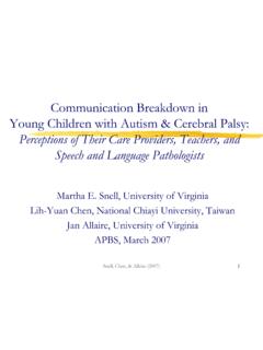 Communication Breakdown in Young Children …