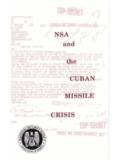 Cuban Missile Crisis - National Security Agency