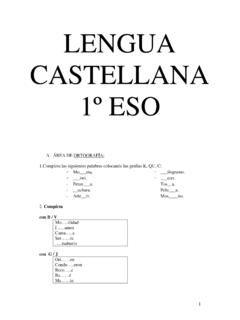 LENGUA CASTELLANA 1&#186; ESO - yoquieroaprobar.es