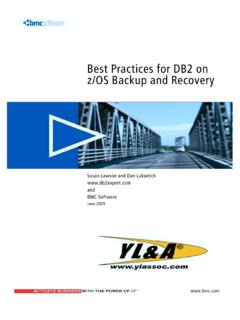 Best Practices for DB2 on z/OS Backup and Recovery