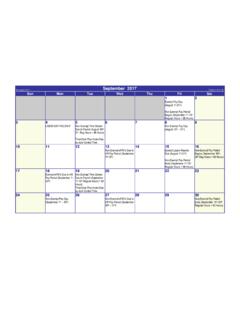September 2017 Calendar - Texas Tech University