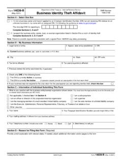 Form 14039-B Business Identity Theft Affidavit - IRS tax …