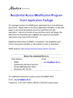 Residential Access Modification Program Grant Application ...