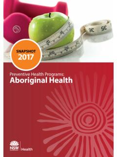 Preventive Health Programs: Aboriginal Health