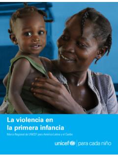 La violencia en la primera infancia - UNICEF