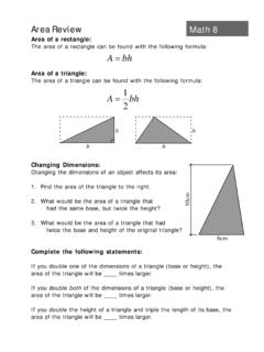 Area Review Math 8 - AGMath.com
