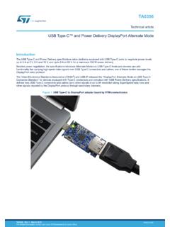 USB Type-C and Power Delivery DisplayPort Alternate Mode