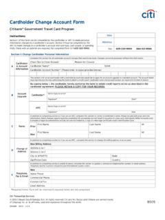 Cardholder Change Account Form - Citibank