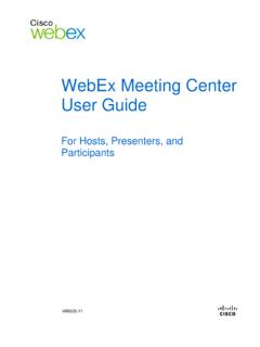 WebEx Meeting Center User Guide - Cisco