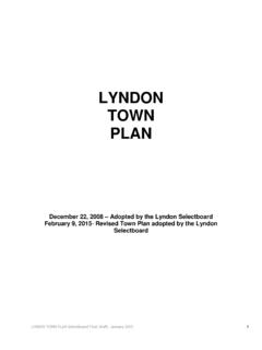 LYNDON TOWN PLAN - Lyndon, Vermont