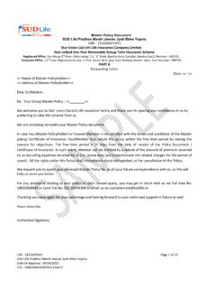 Master Policy Document SUD Life Pradhan Mantri Jeevan ...