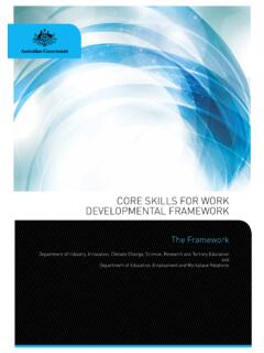 Core Skills for Work Developmental Framework 2013 - CICA