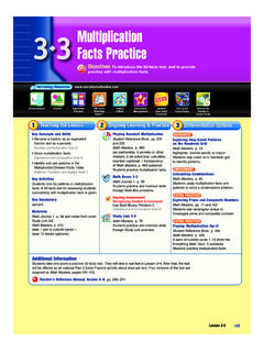 Multiplication Facts Practice - Everyday Math