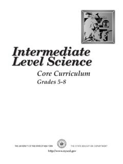 Intermediate Level Science Core Curriculum Grades 5-8