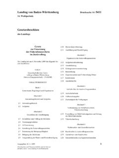 Landtag von Baden-W&#252;rttemberg Drucksache 14 / …