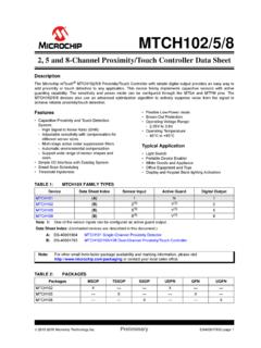 MTCH102/5/8 Data Sheet - Microchip Technology