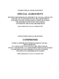 SPECIAL AGREEMENT