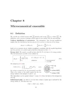 Chapter 8 Microcanonical ensemble - uni-frankfurt.de