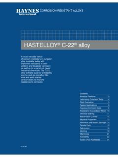 HASTELLOY C-22 alloy - Haynes