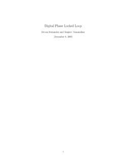 Digital Phase Locked Loop - University of Maine