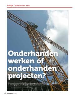 Onderhanden werken &#243;f onderhanden - Accountant.nl