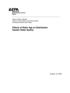 Effects of Water Age on Distribution System Water …